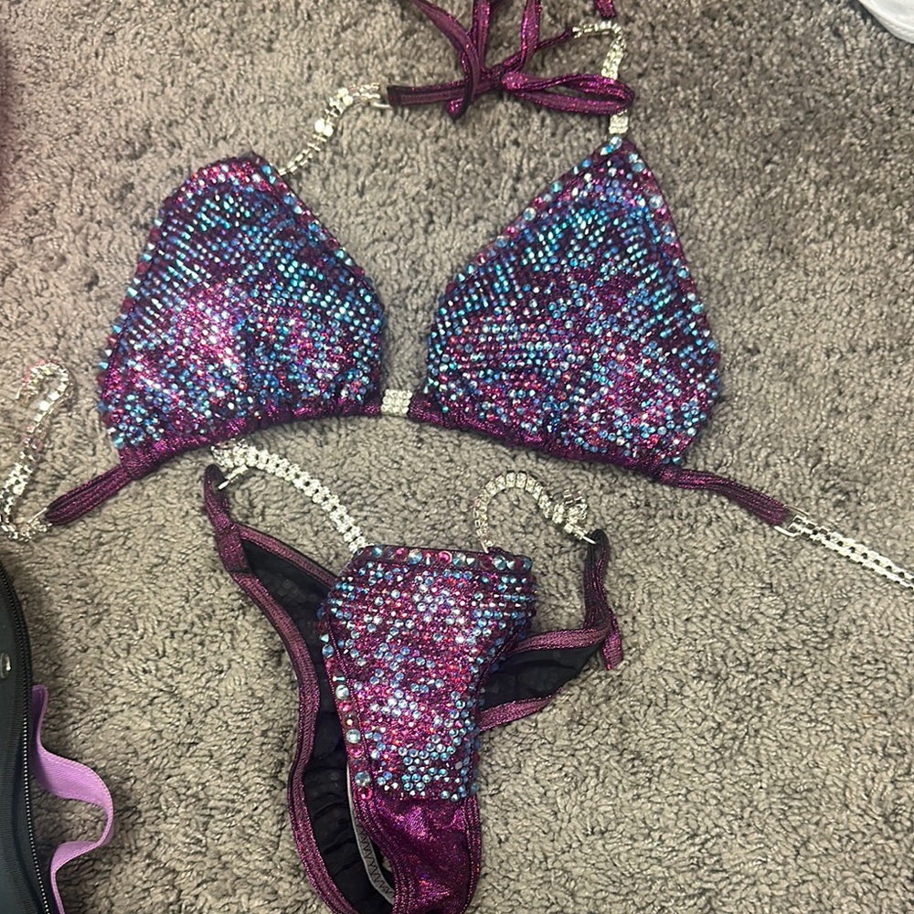 Sparkly Purple and Blue Bikini